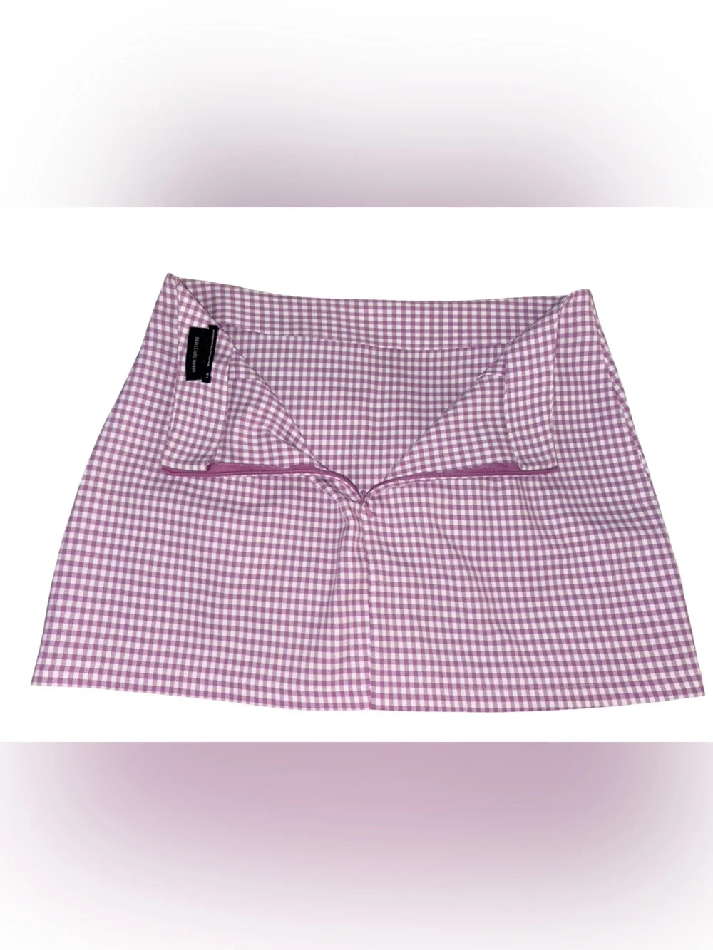 Urban Outfitters Purple Gingham Mini Skirt Size Large Cottagecore Y2K